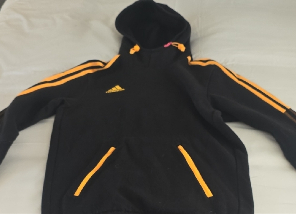 adidas Kids Black and Orange Hoodie
